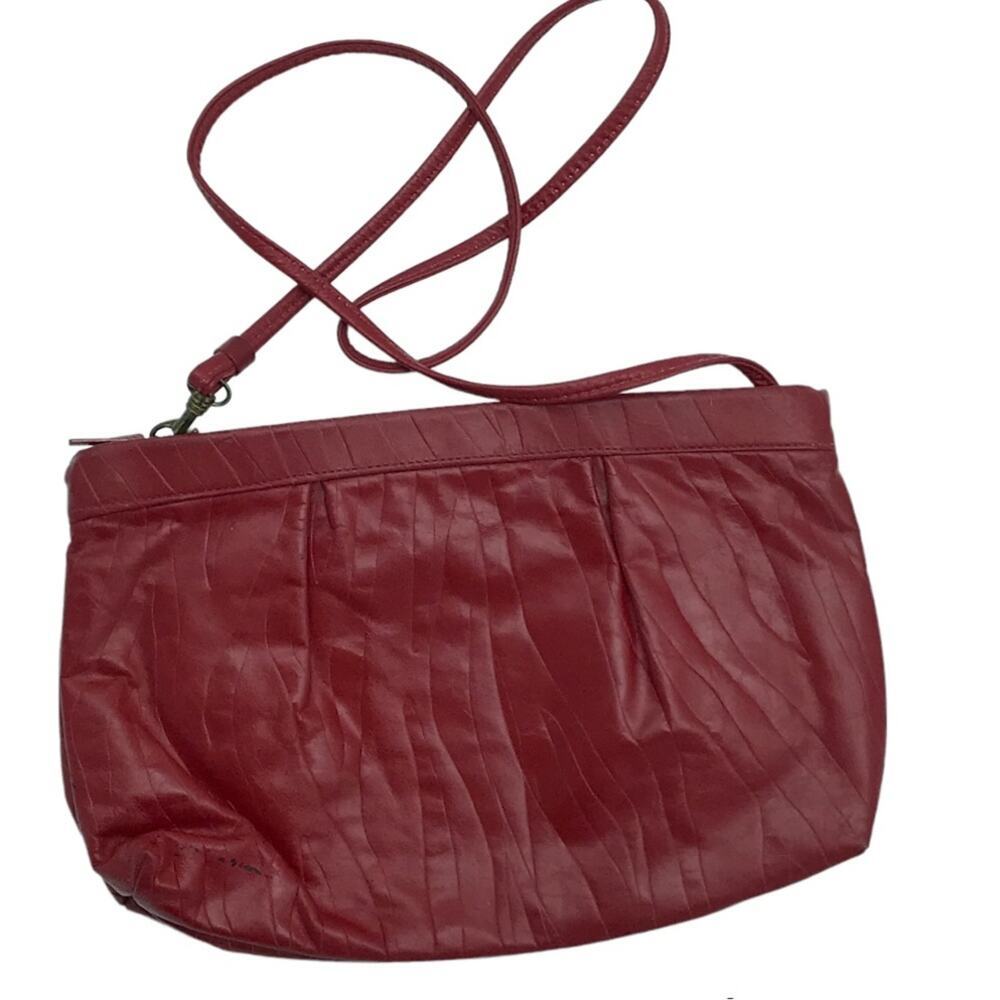 STYLECRAFT Vintage Textured Red Clutch Bag